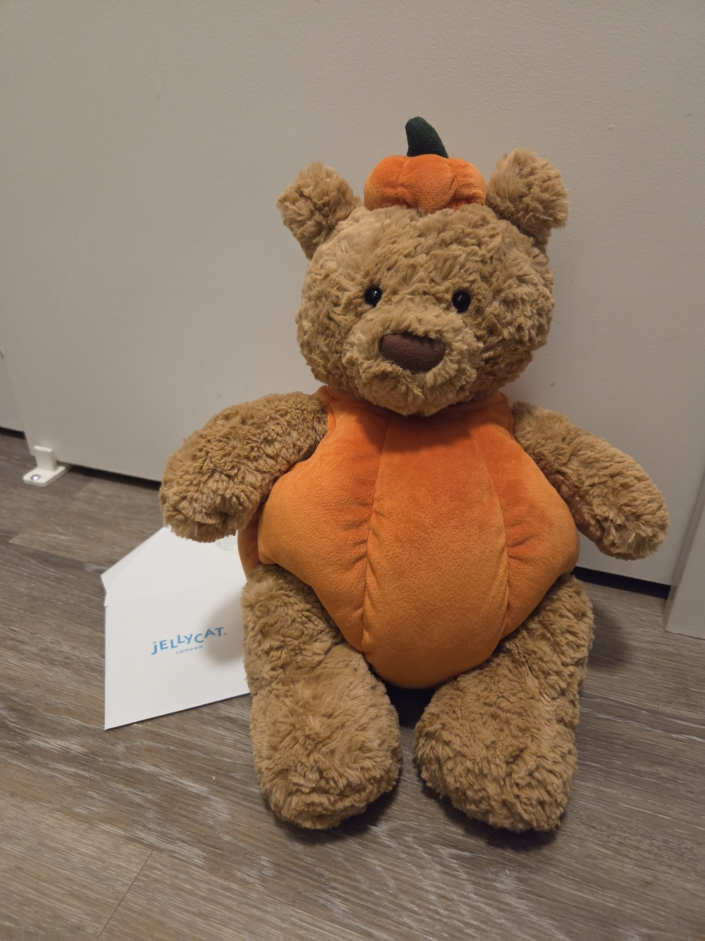 Jellycat Pumpkin Bear Plush Toy - Brown and Orange